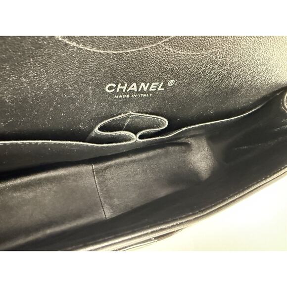 Chanel Patent Quilted Jumbo Single Flap Bag Black with Silver Hardware B-2 - Picture 16 of 16